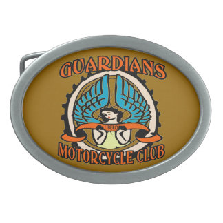 Guardian Motorcycle Club Oval Belt Buckle