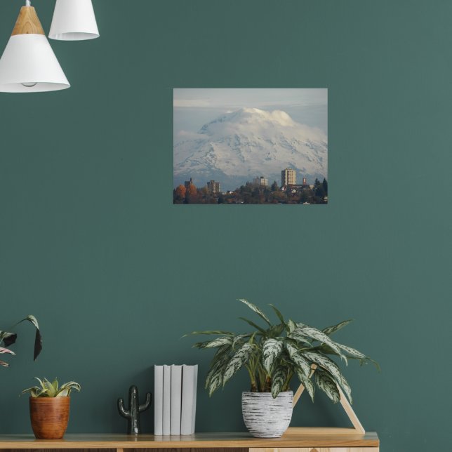 Guardian Mount Rainier Landscape Poster (Living Room 1)