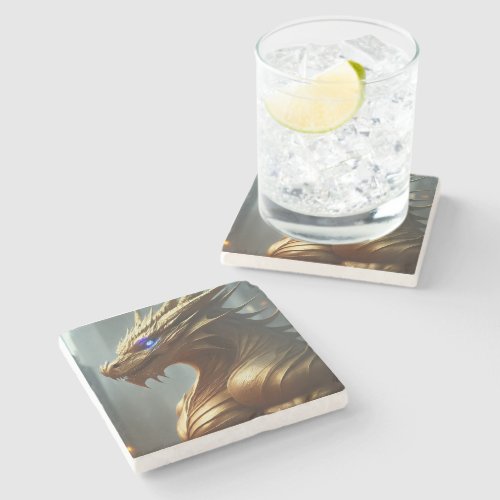 Guardian of Gold Stone Coaster