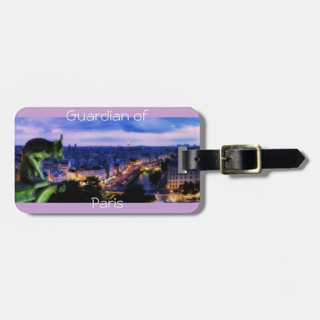 Guardian of Paris Luggage Tag (Front Horizontal)