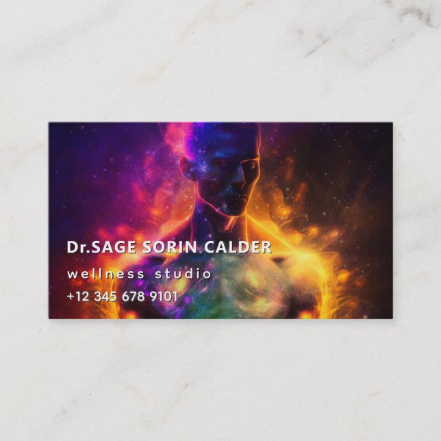 Guardian of Peace | Luminous Human Business Card (Front)