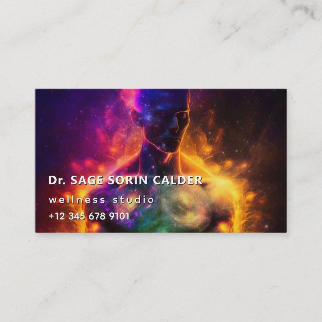 Guardian of Peace | Luminous Human Business Card (Front)