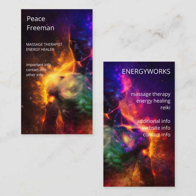 Guardian of Peace | Luminous Human Business Card (Front/Back)
