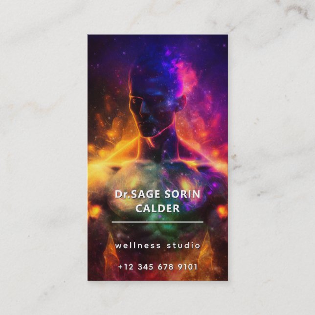 Guardian of Peace | Luminous Human Business Card (Front)