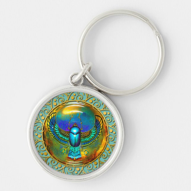 Guardian of Sun and Gold Circle Stylish Frame Keychain (Front)