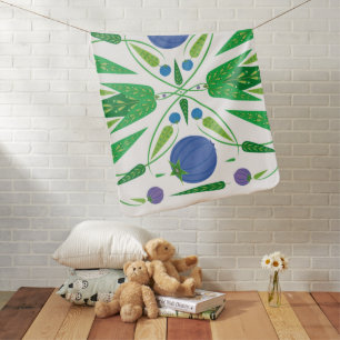 Guardian Of The Blueberries Baby Blanket