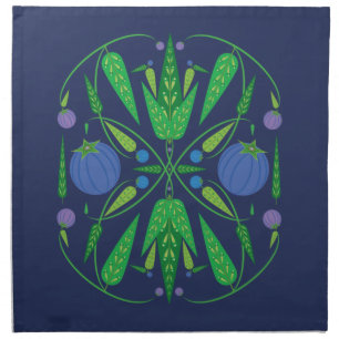 Guardian Of The Blueberries Cloth Napkins