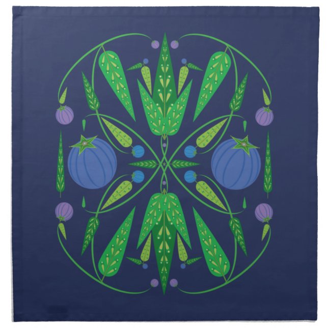 Guardian Of The Blueberries Cloth Napkins (Front)