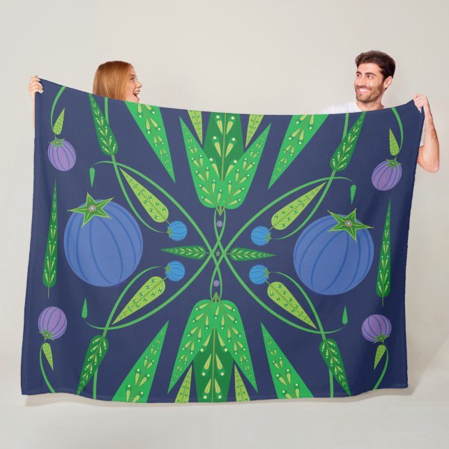 Guardian Of The Blueberries Fleece (3 Sizes)  Blanket (In Situ)