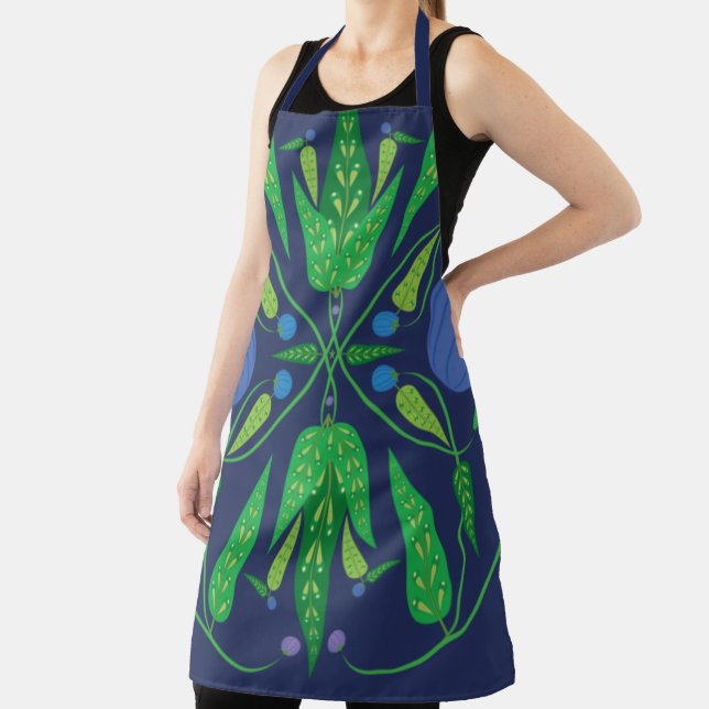 Guardian Of The Blueberries Large Apron (Insitu)