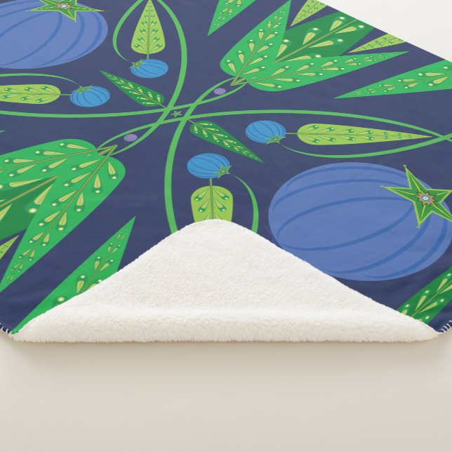 Guardian Of The Blueberries Sherpa (3 Sizes) Blanket (3/4)