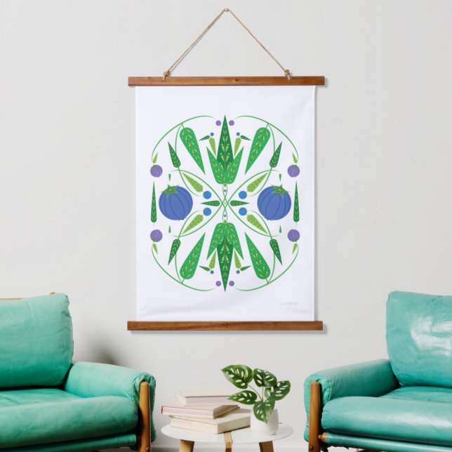 Guardian Of The Blueberries Wood Topped Tapestry (Living Room)