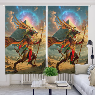 Guardian of the Celestial Gate – Anubis Blackout Curtains