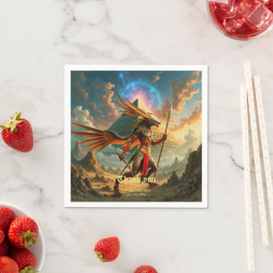 Guardian of the Celestial Gate – Anubis  Napkins