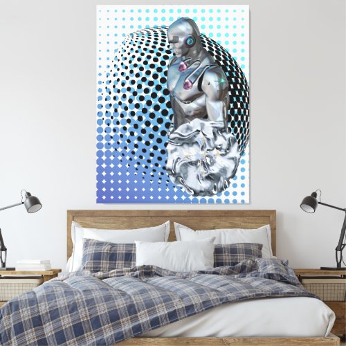 Guardian of the Digital Realm  Canvas Print