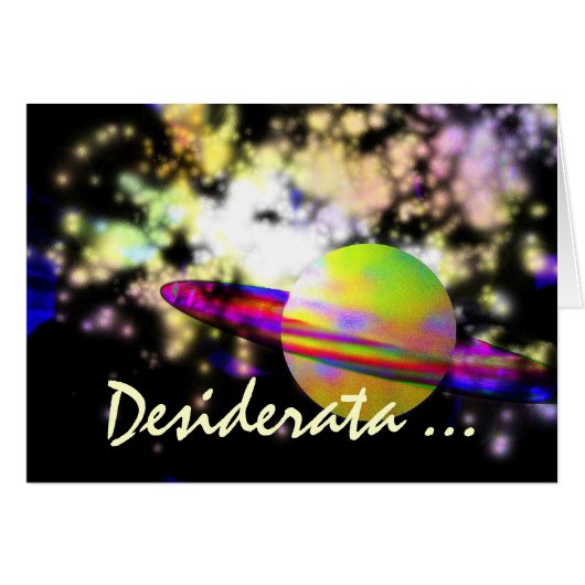 Guardian of the Galaxy DESIDERATA Cards (Front Horizontal)