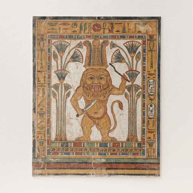 Guardian of the Hearth: Bes Jigsaw Puzzle (Vertical)