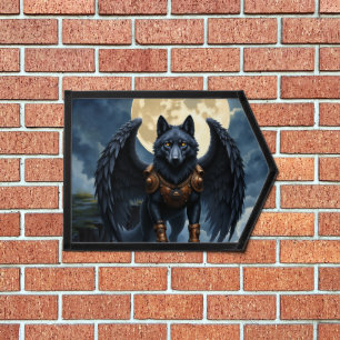 Guardian of the Moon – The Black Winged Wolf Pennant