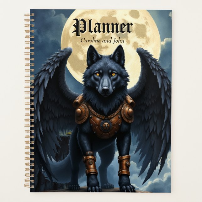 Guardian of the Moon – The Black Winged Wolf Planner (Front)
