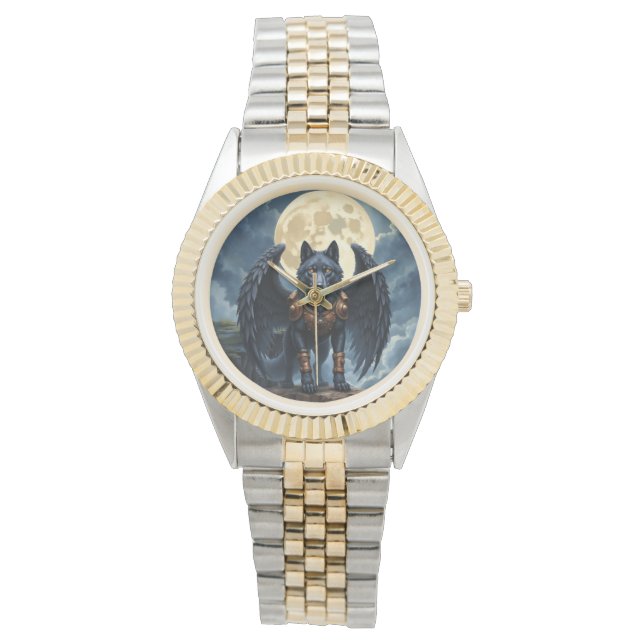 Guardian of the Moon – The Black Winged Wolf Watch (Front)
