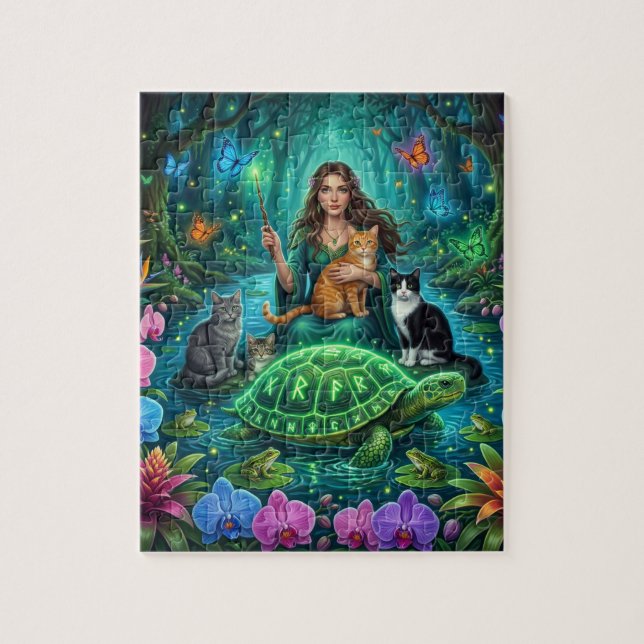 Guardian of the Sacred Turtle Jigsaw Puzzle (Vertical)
