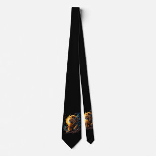 Guardian of the Solar Threshold – Lion of Balance Neck Tie