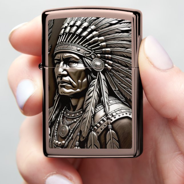 Guardian of the Wolf Zippo Lighter (In Hand)