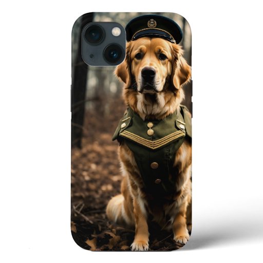 Guardian Paws:Golden Retriever Soldier iPhone Case