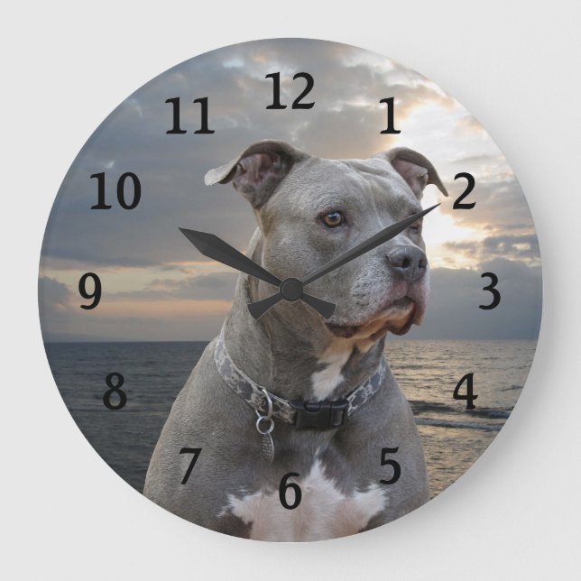 Guardian Pitbull Wall Clock (Front)