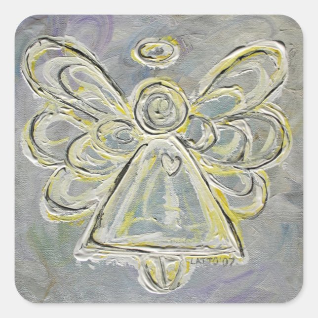 Guardian Silver White Angel Custom Decal Stickers (Front)