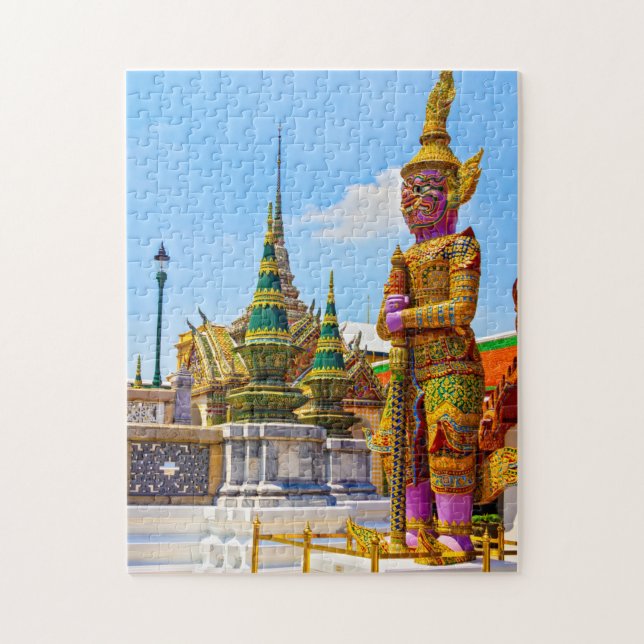 Guardian statue photo print postcard square paper  jigsaw puzzle (Vertical)