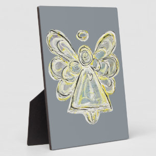 Guardian White Light Angel Painting Art Plaque