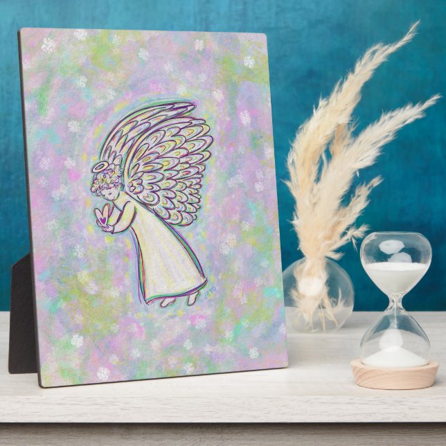 Guardian White Light Angel Painting Art Plaque (Side)