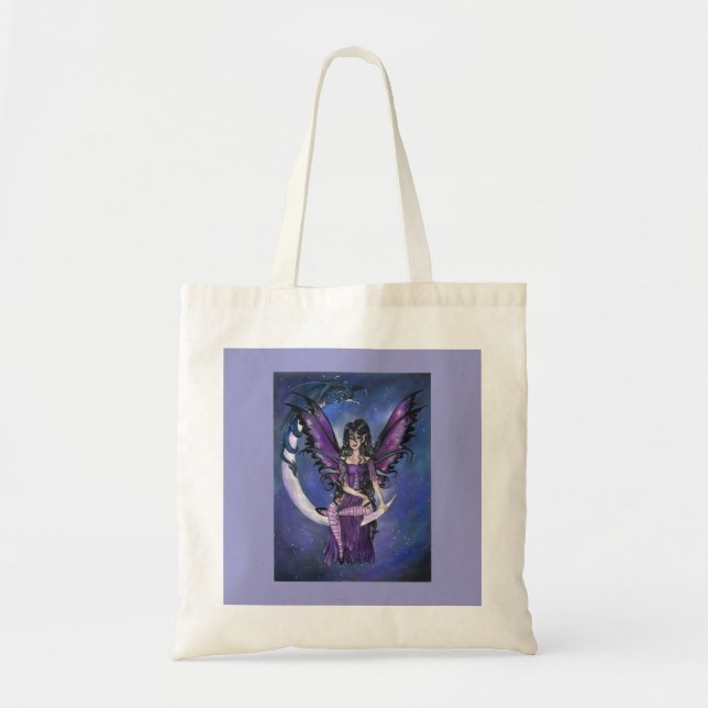 "Guardians" gothic fairy dragon art TOTE BAG (Front)