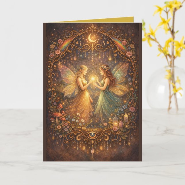 Guardians of the forest: Mystical Fairies  Card (Yellow Flower)