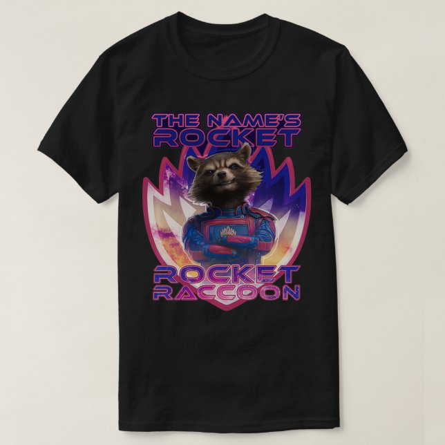 Guardians of the Galaxy 3 The Names Rocket Raccoon T-Shirt (Design Front)
