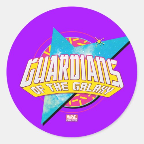 Guardians of the Galaxy 90s Logo Classic Round Sticker