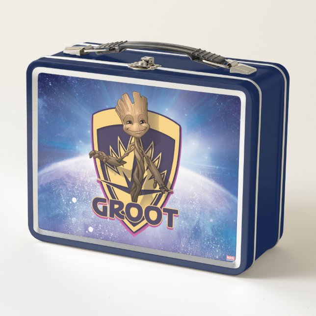 Guardians of the Galaxy | Baby Groot Crest Metal Lunch Box (Front)