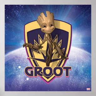 Guardians of the Galaxy Baby Groot Crest Poster