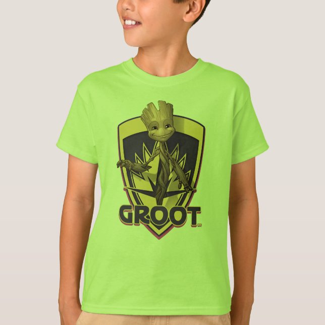 Guardians of the Galaxy | Baby Groot Crest T-Shirt (Front)