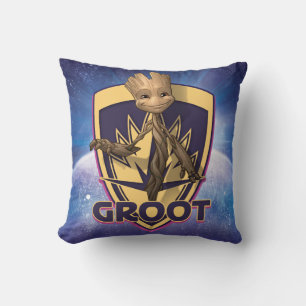 Guardians of the Galaxy Baby Groot Crest Throw Pillow