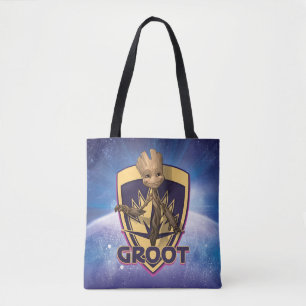 Guardians of the Galaxy Baby Groot Crest Tote Bag