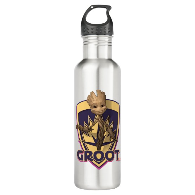 Guardians of the Galaxy | Baby Groot Crest Water Bottle (Front)