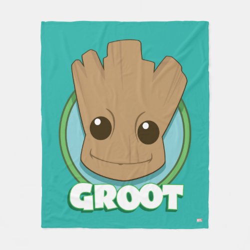 Guardians of the Galaxy  Baby Groot Face Fleece Blanket