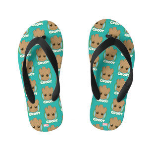 Guardians of the Galaxy   Baby Groot Face Kid's Flip Flops