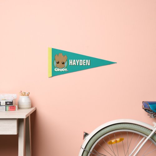 Guardians of the Galaxy  Baby Groot Face Pennant Flag