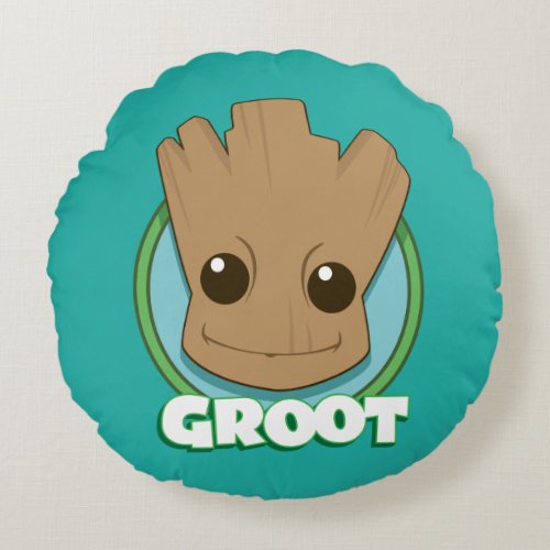 Guardians of the Galaxy  Baby Groot Face Round Pillow