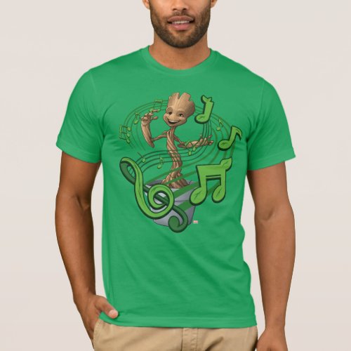 Guardians of the Galaxy  Baby Groot Music Notes T_Shirt