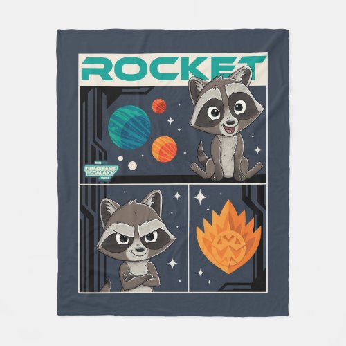 Guardians of the Galaxy Baby Rocket Cartoon Fleece Blanket