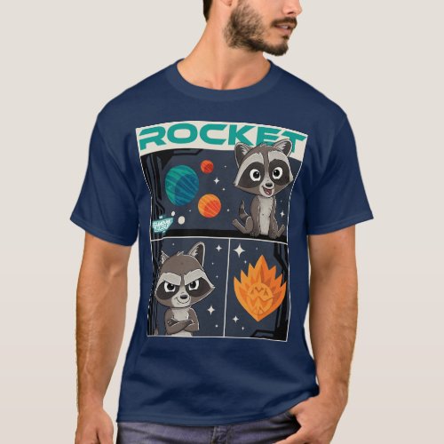 Guardians of the Galaxy Baby Rocket Cartoon T_Shirt